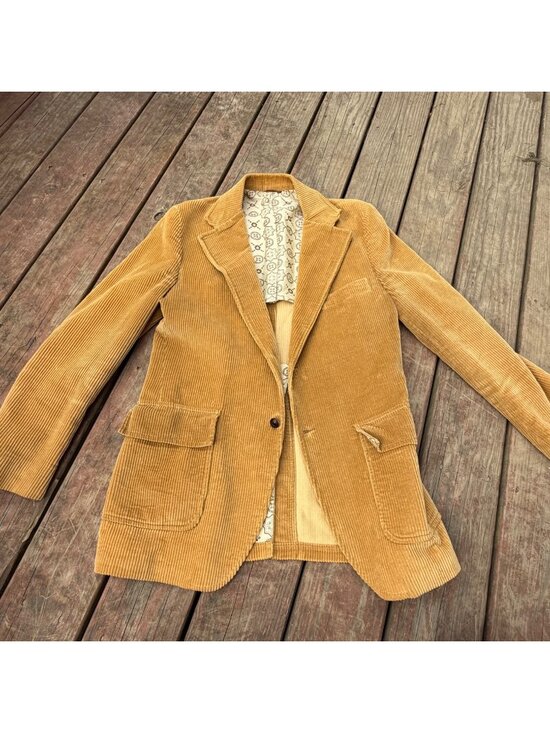 New York Store Other - Vintage Mens Corduroy Blazer Jacket 38L By New York Store In Mustard Yellow
